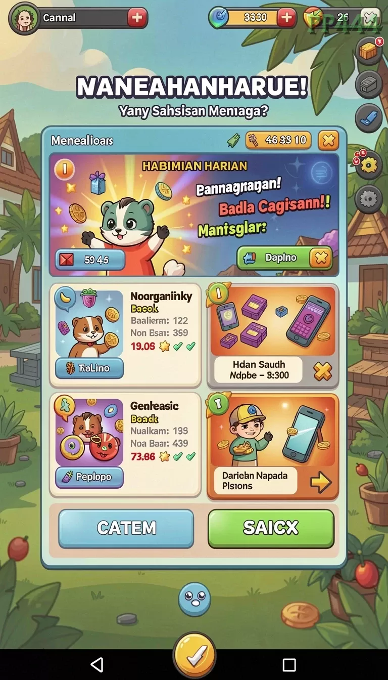 Cuplikan layar 380SLOT — menu navigasi