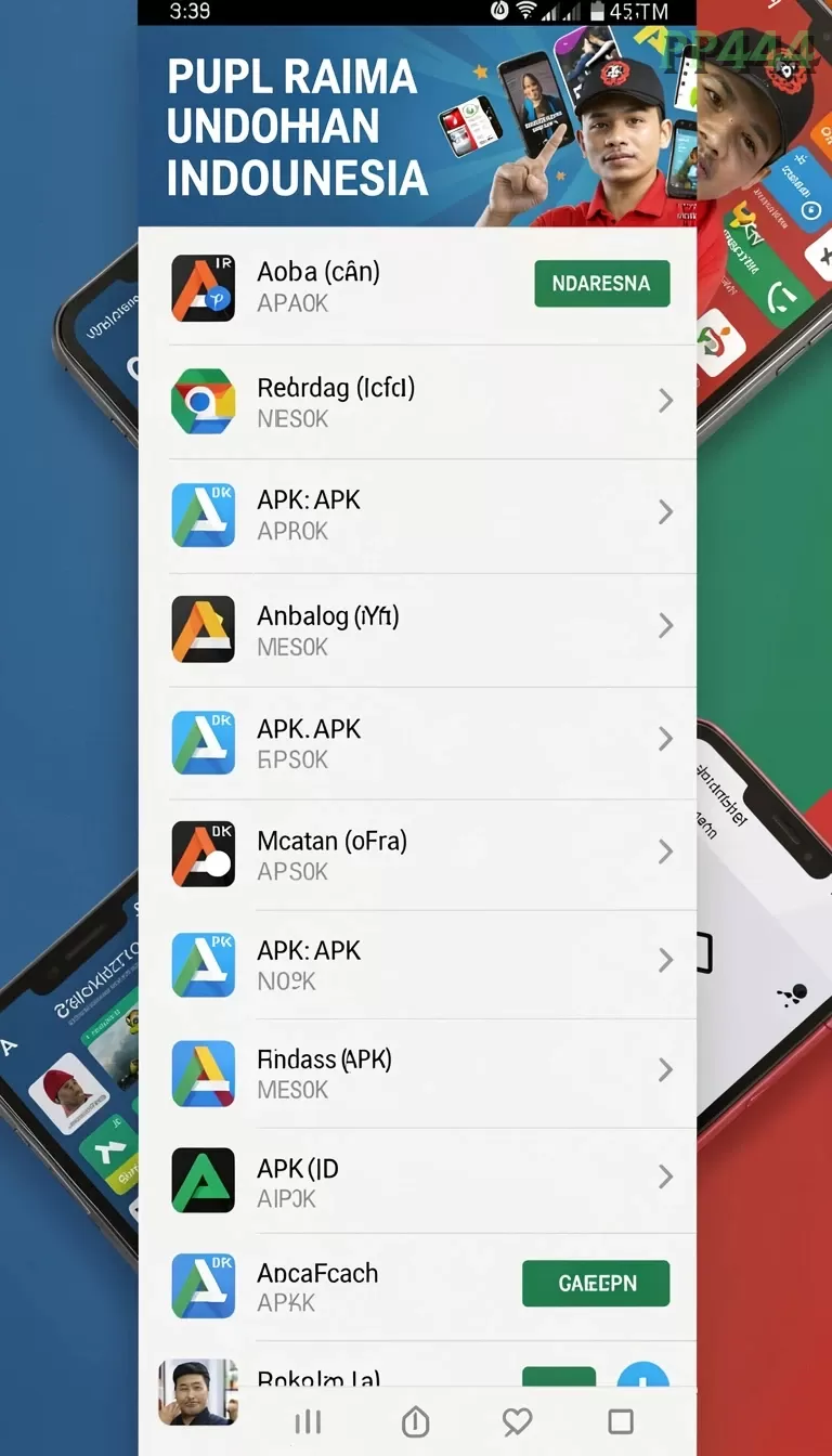 Cuplikan layar F08 — menu navigasi