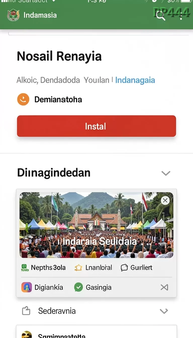 Cuplikan layar QTGAME — menu navigasi