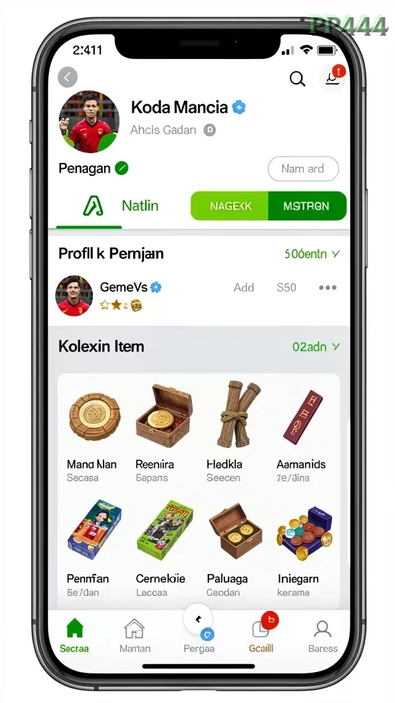 Cuplikan layar 380SLOT — pengaturan akun